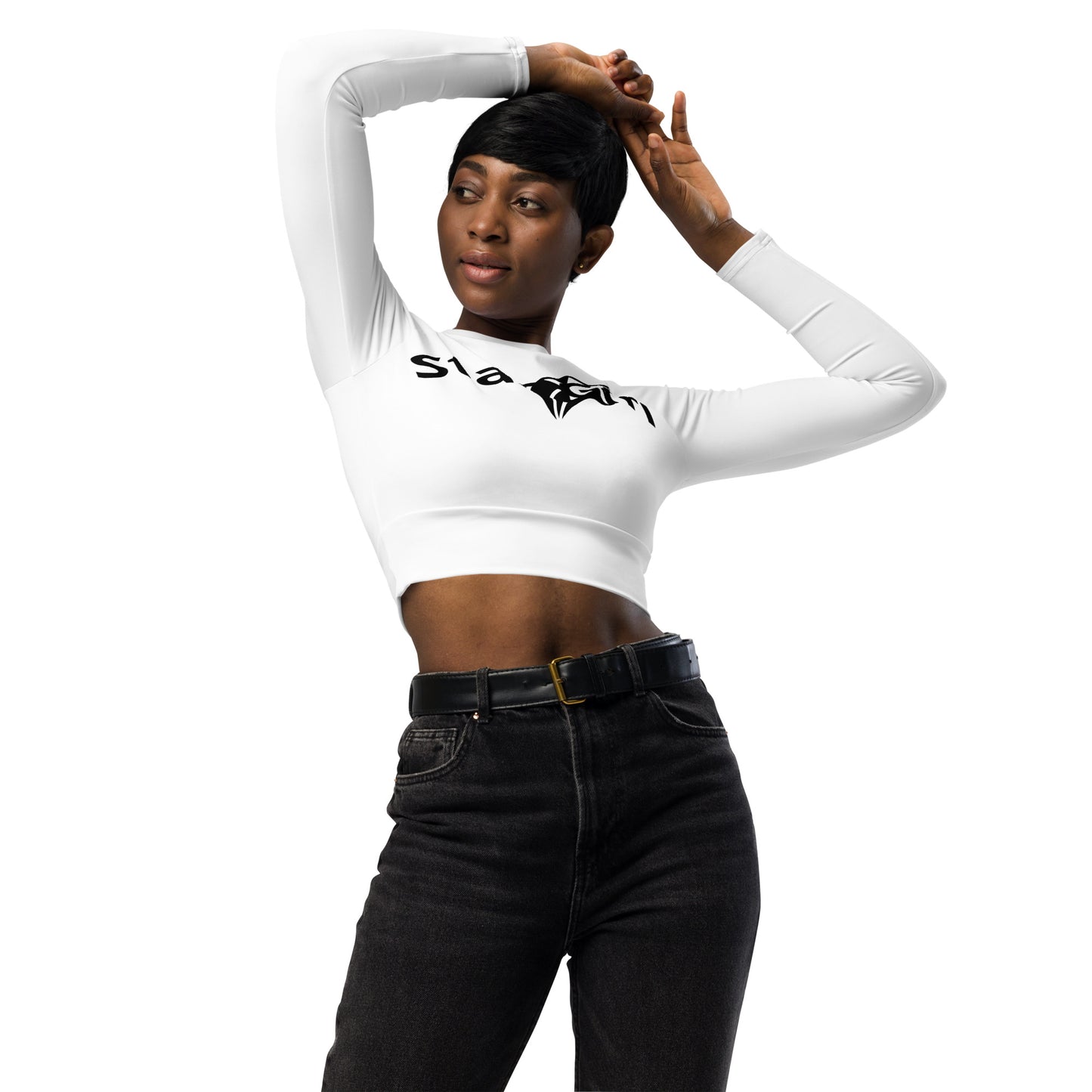 Star Girl Recycled long-sleeve crop top