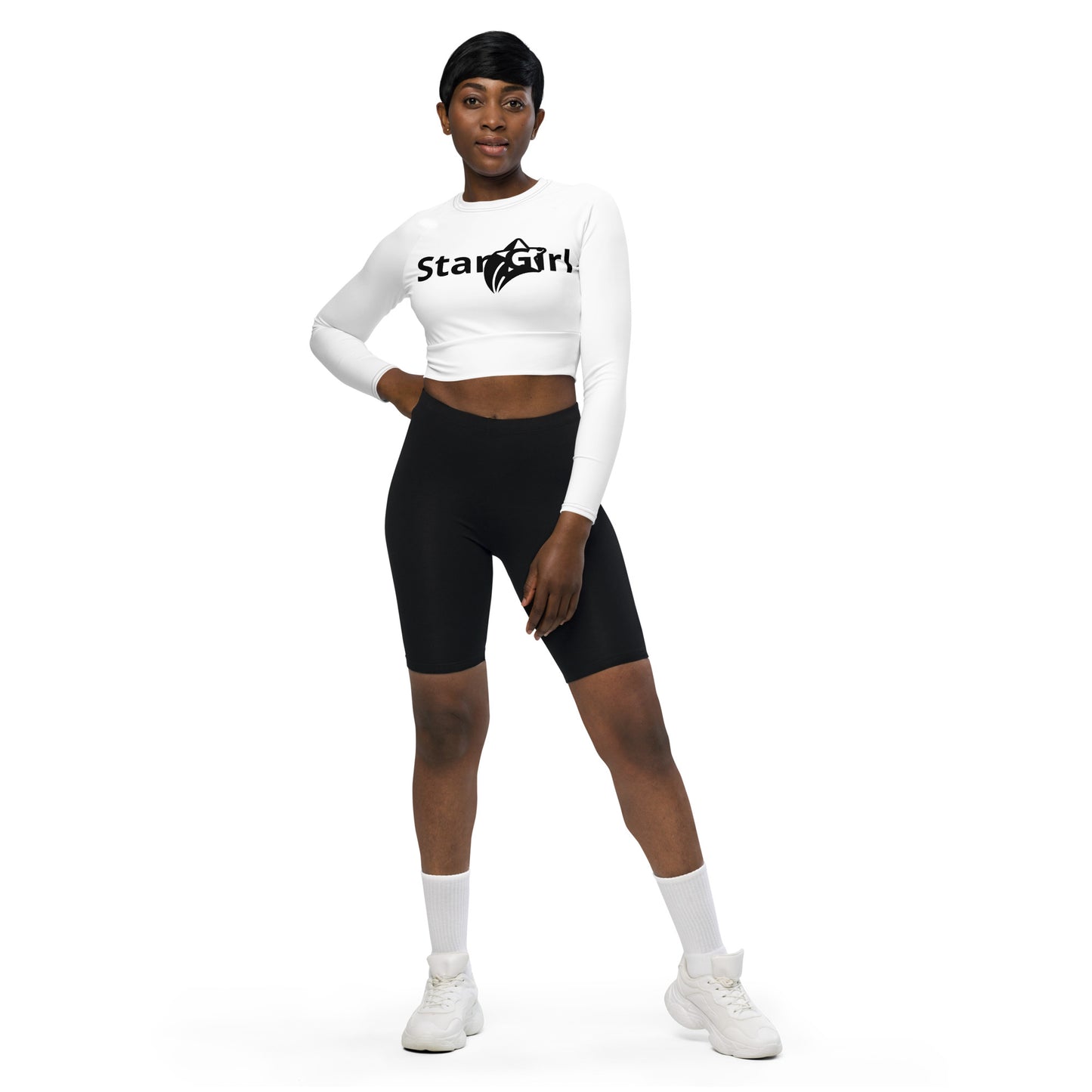 Star Girl Recycled long-sleeve crop top
