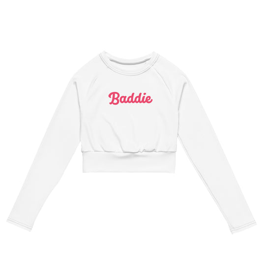 Baddie Recycled long-sleeve crop top