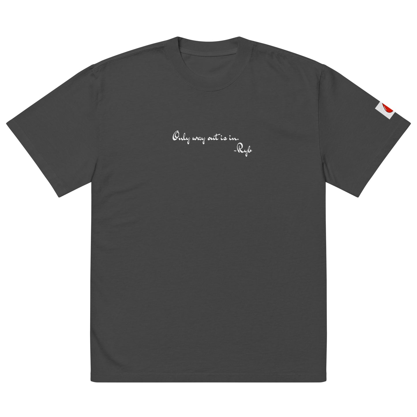 Only way out is inOversized faded t-shirt