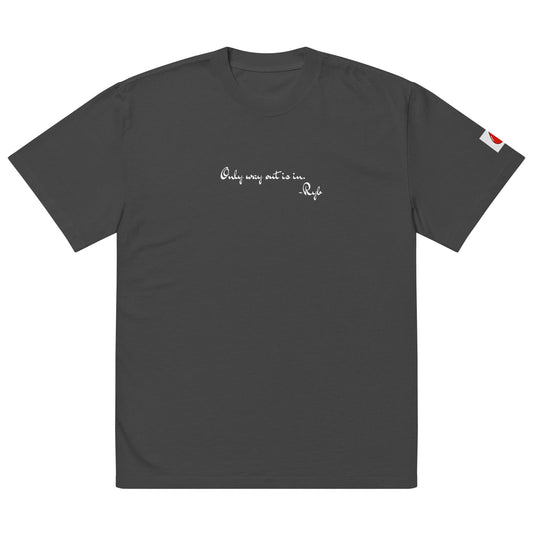 Only way out is inOversized faded t-shirt