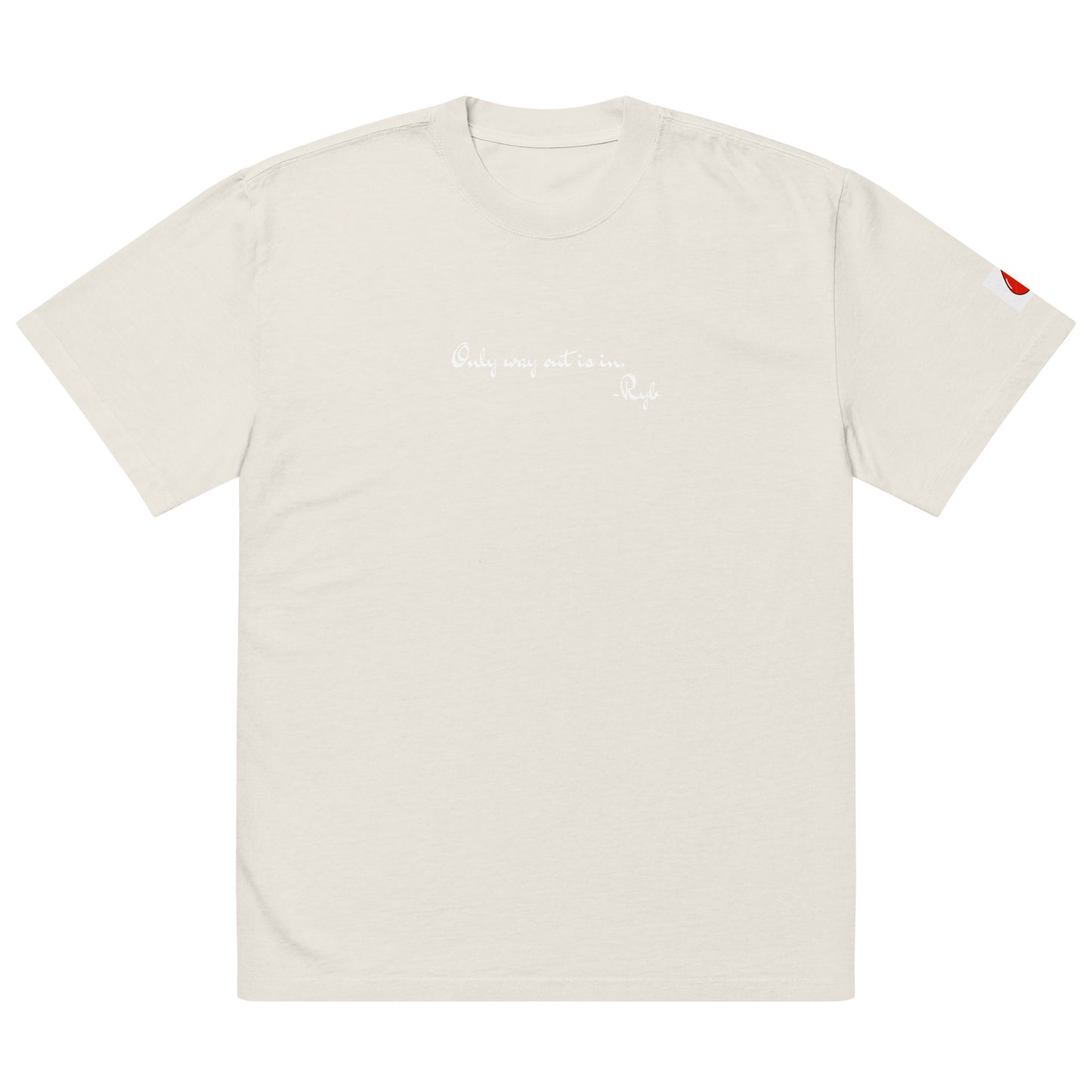 Only way out is inOversized faded t-shirt