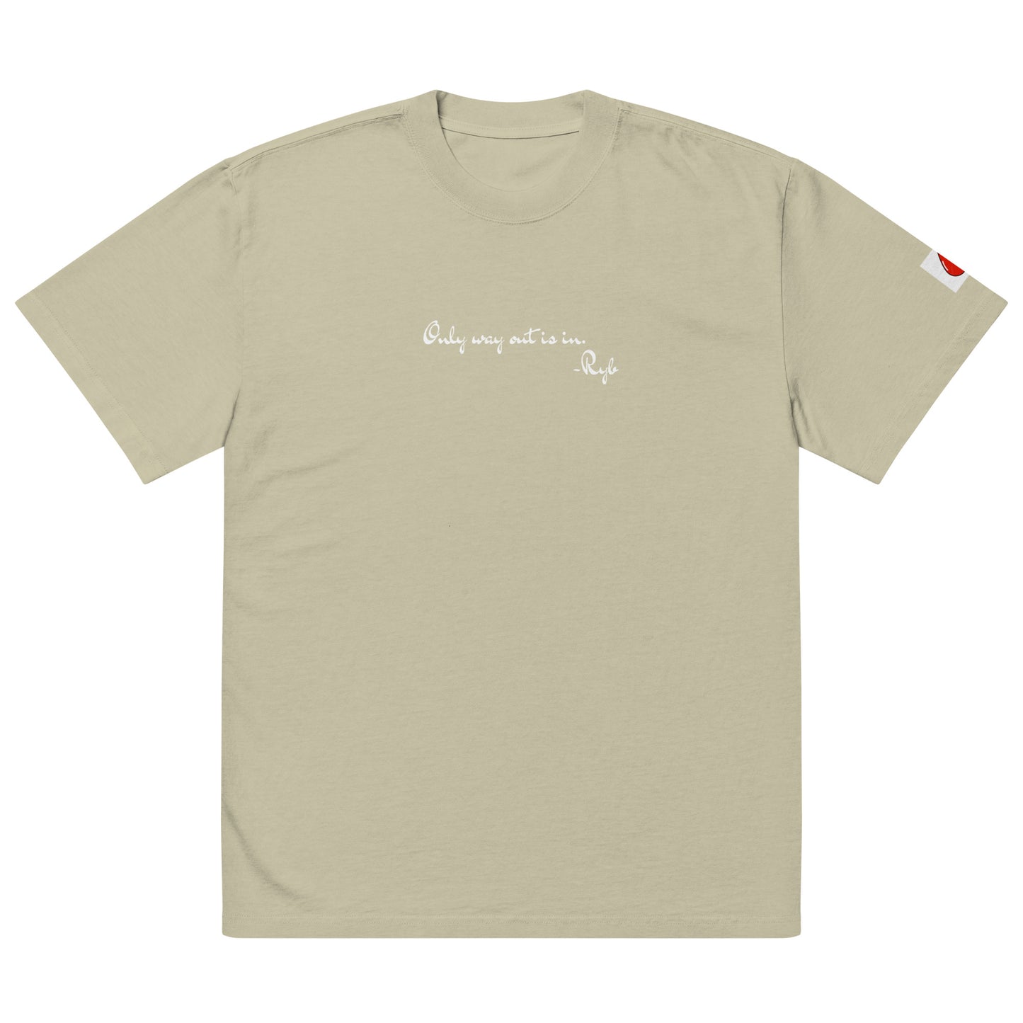 Only way out is inOversized faded t-shirt