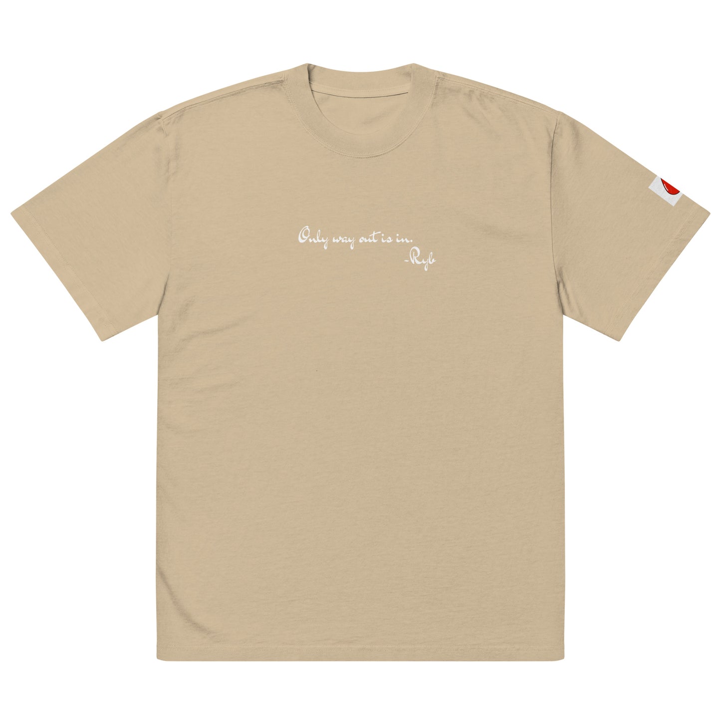 Only way out is inOversized faded t-shirt