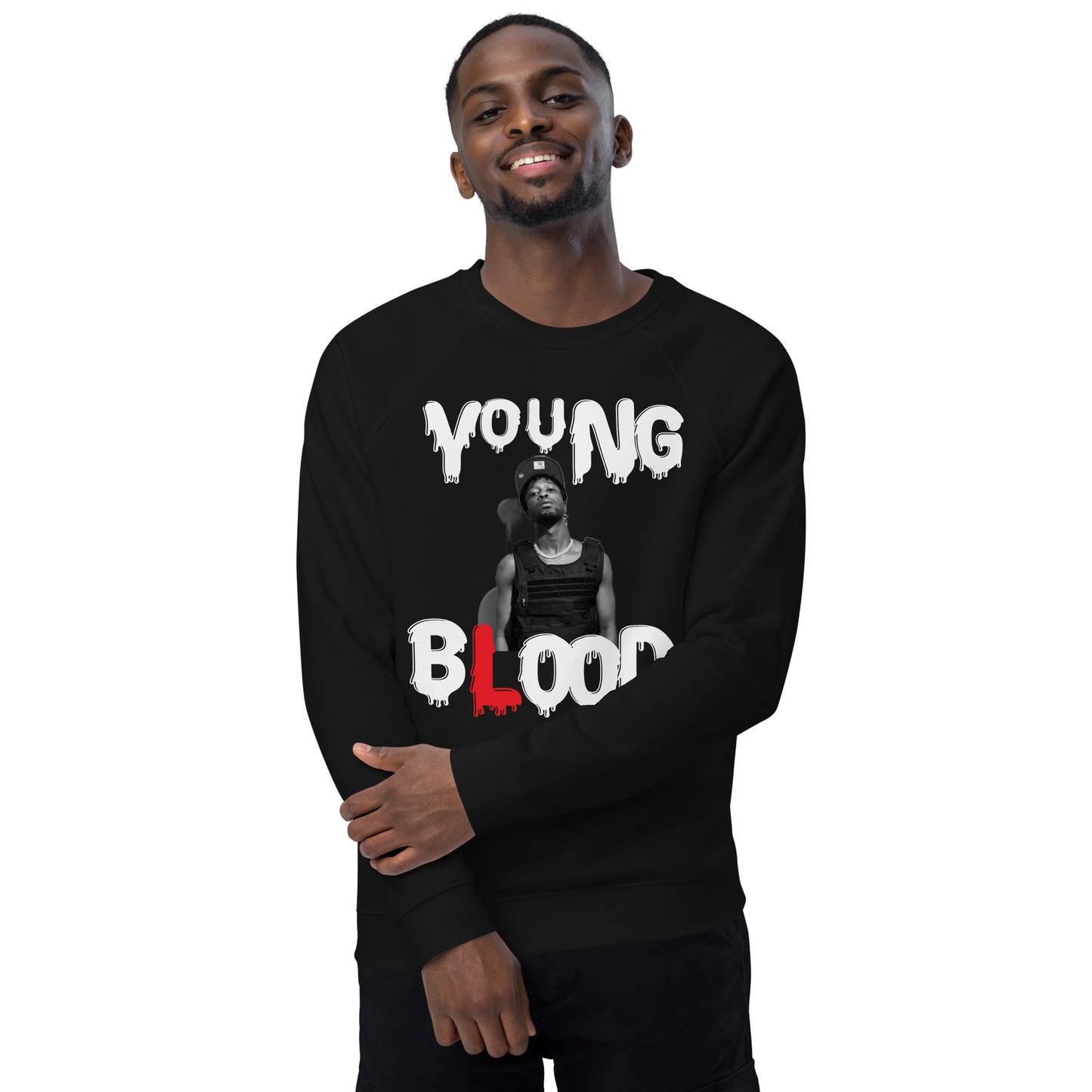 Youngblood Unisex organic raglan sweatshirt